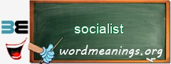 WordMeaning blackboard for socialist